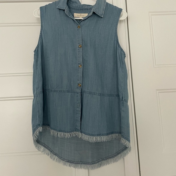 Thread and supply button up tank top - Picture 1 of 5